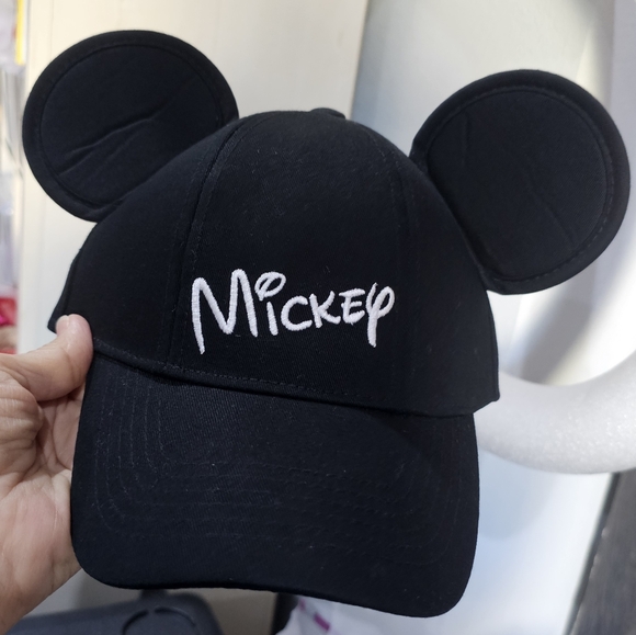 Youth Mickey Mouse Hat Baseball Cap with Ears NWOT Disney Black - Picture 9 of 10